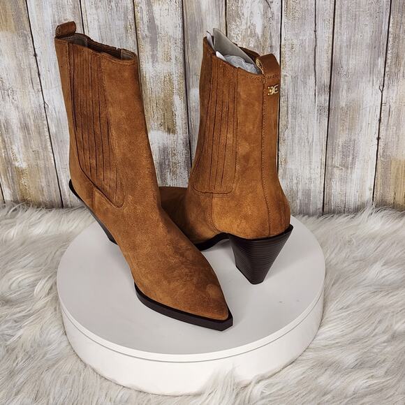 Sam Edelman Women's Mandey Western Chelsea Booties - Cowboy-Inspired Style - Picture 7 of 12